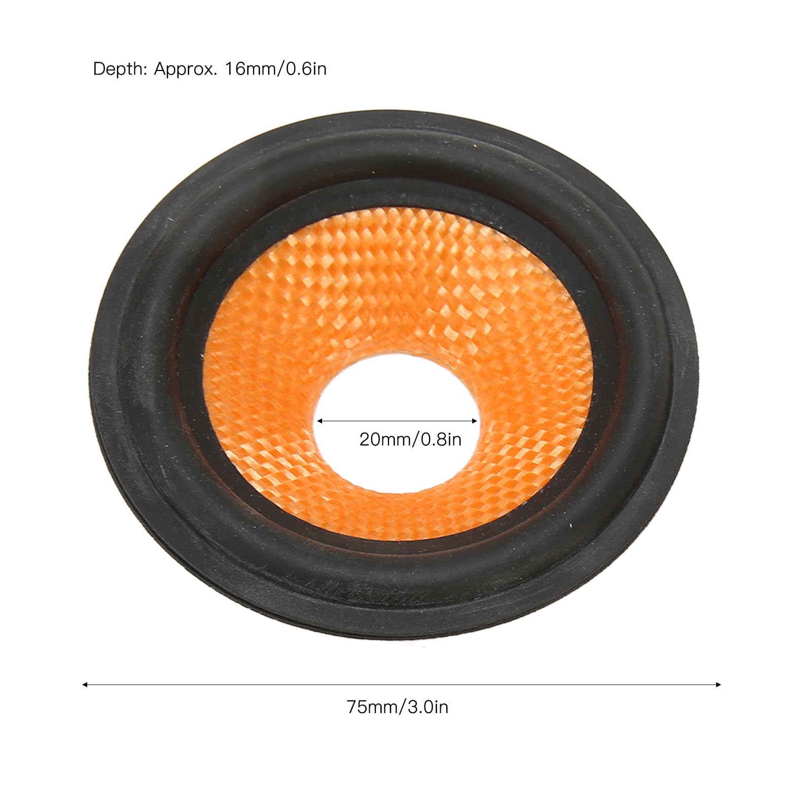 Amazon | 紙スピーカーコーン サブウーファーコーン ドラム紙 内径0.8